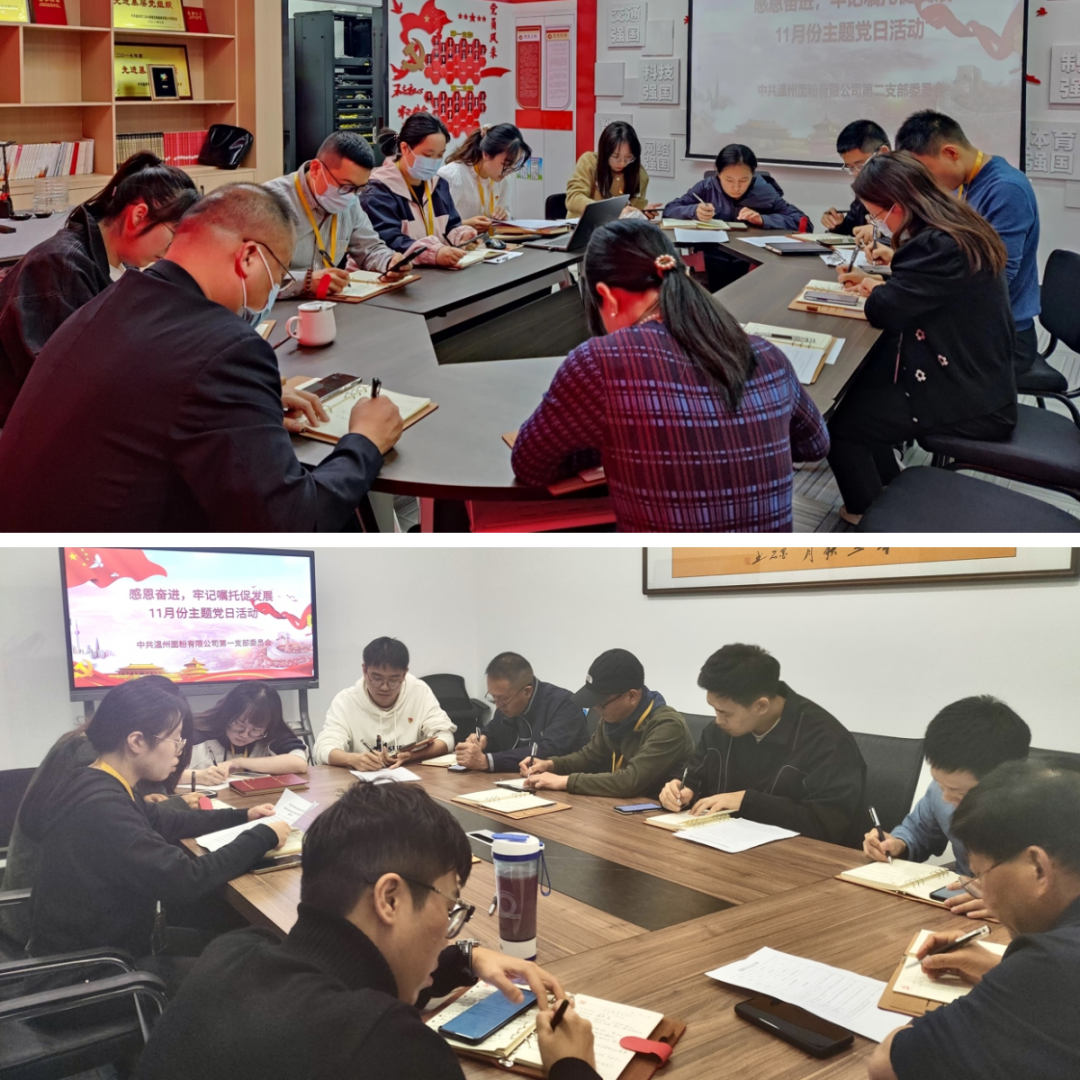 感恩奮進，牢記囑托促發(fā)展丨面粉公司開展11月份主題黨日活動
